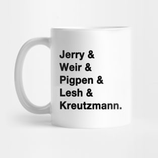 Greatful Dead Names Mug